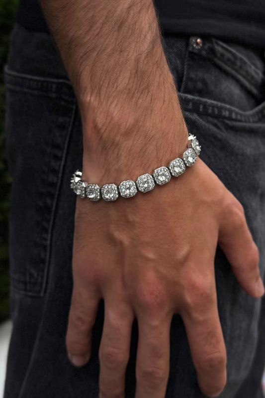 10mm Clustered Tennis Bracelet