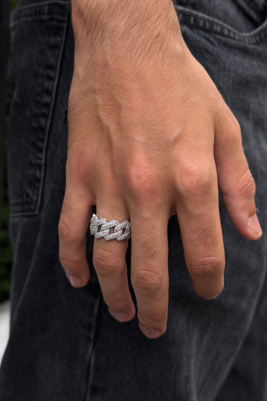 Iced Prong Ring