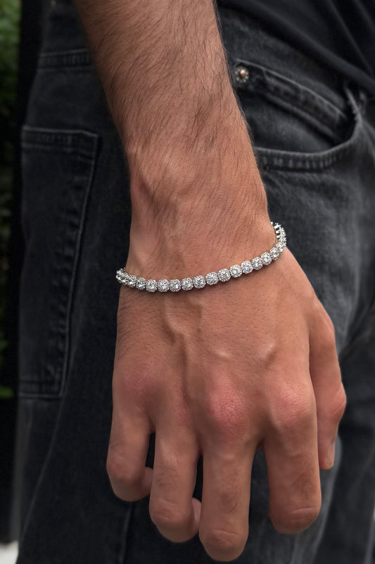 5mm Clustered Tennis Bracelet