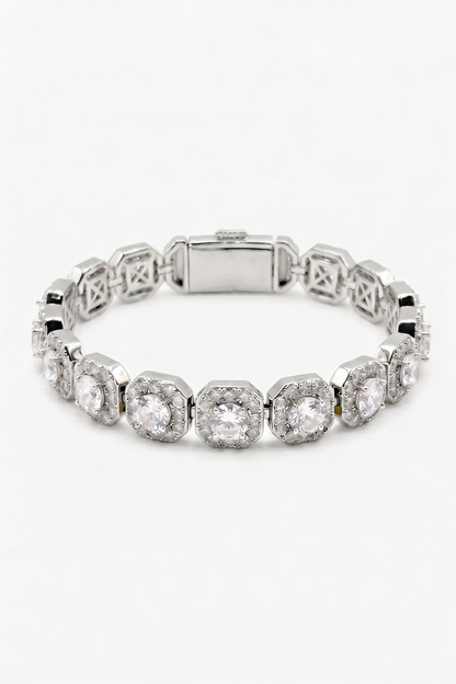 10mm Clustered Tennis Bracelet