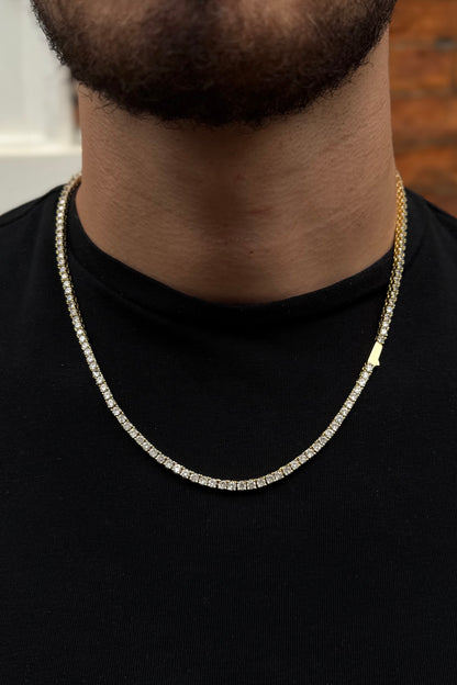 3mm Tennis Chain - Gold