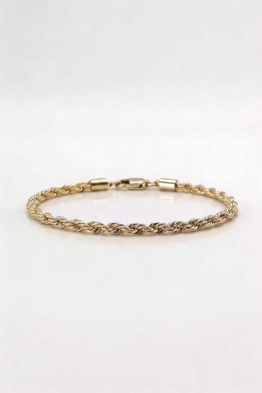 3mm Rope Bracelet - Gold