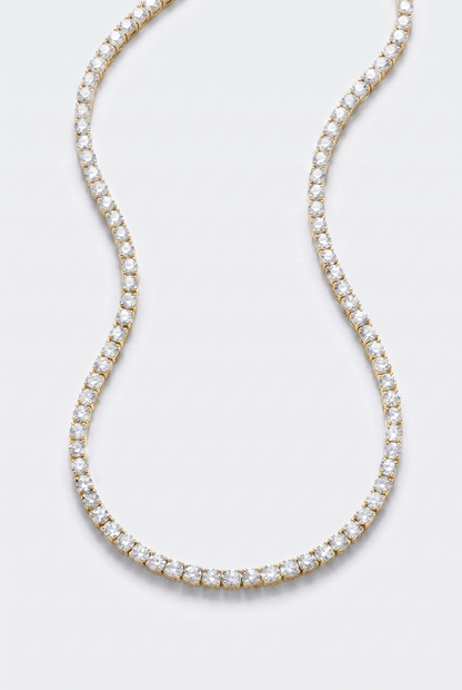 3mm Tennis Chain - Gold