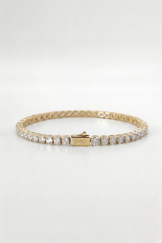 3mm Tennis Bracelet - Gold