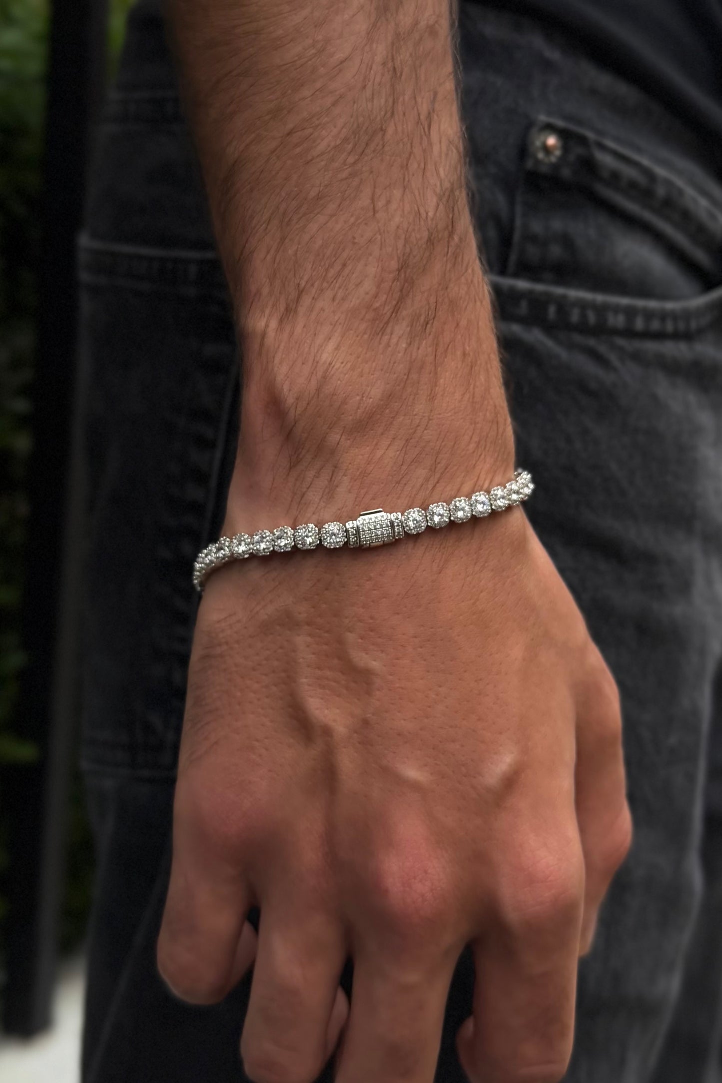 5mm Clustered Tennis Bracelet