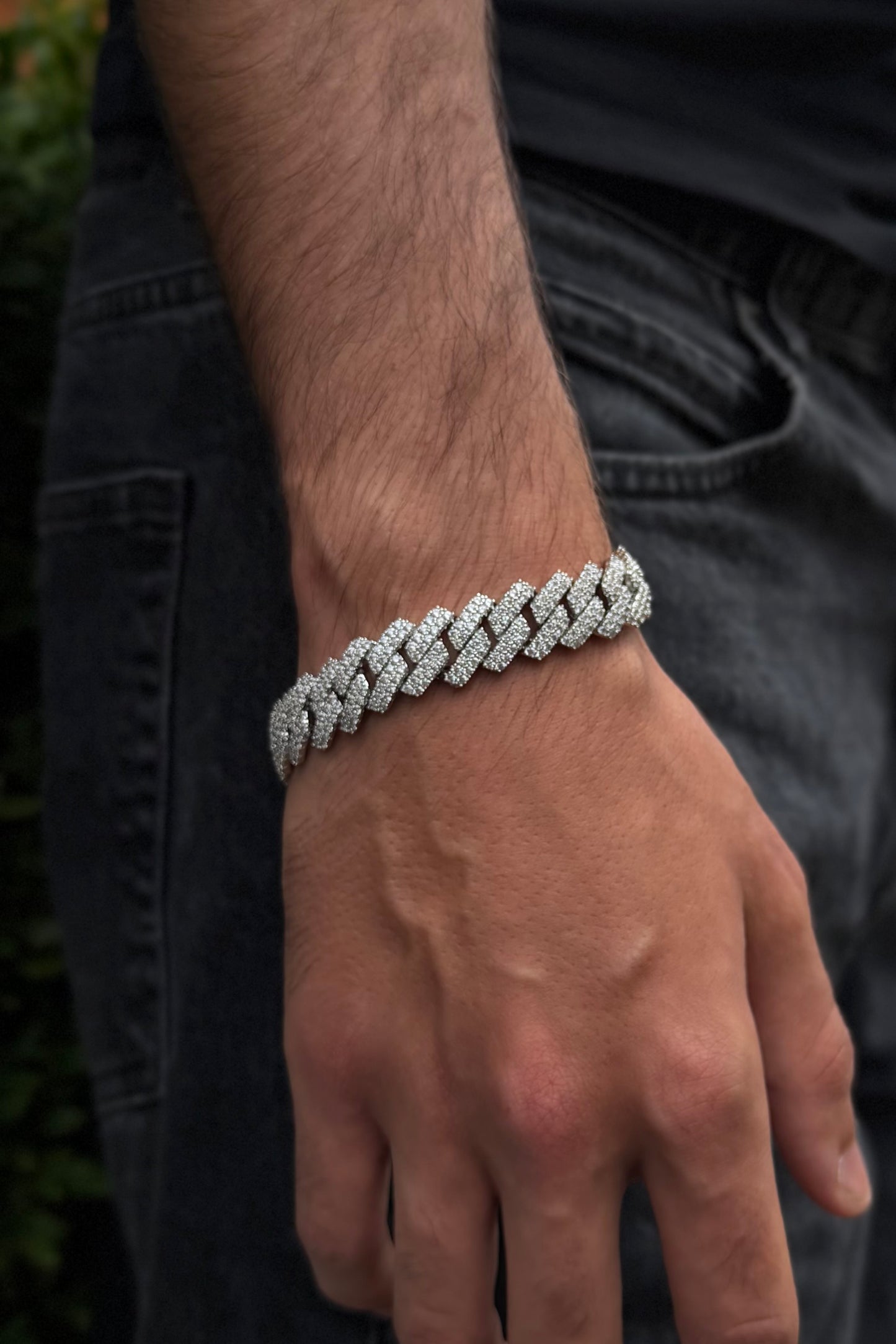 14mm Iced Prong Bracelet