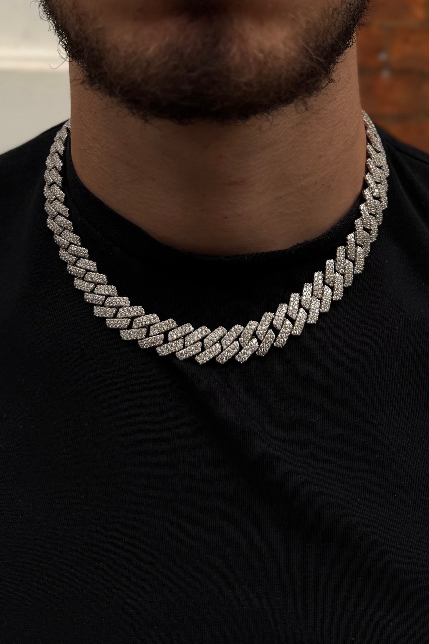 14mm Iced Prong Chain