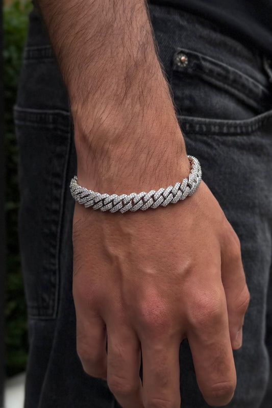 10mm Iced Prong Bracelet