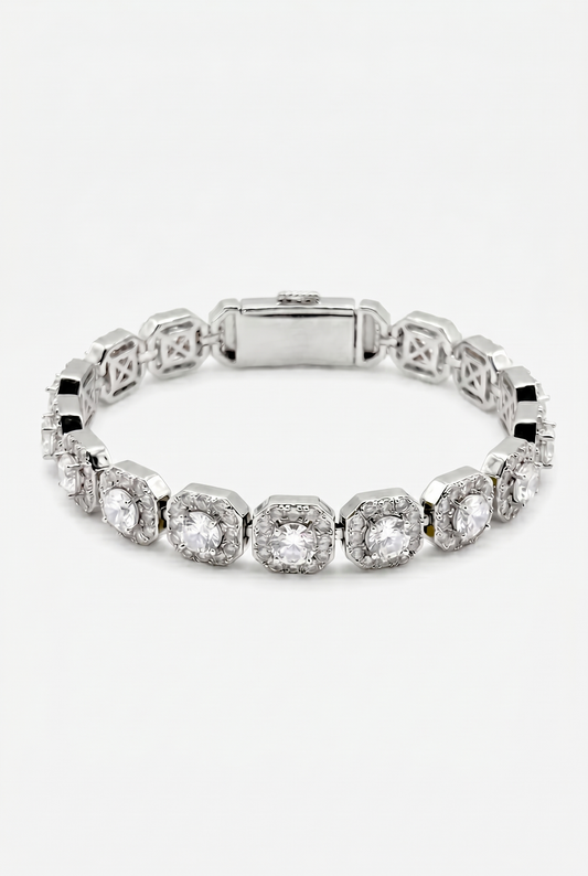 7mm Clustered Tennis Bracelet
