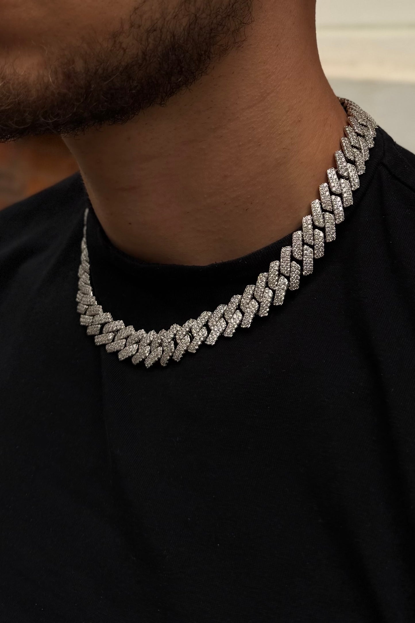 14mm Iced Prong Chain