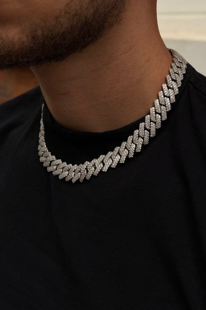 14mm Iced Prong Chain