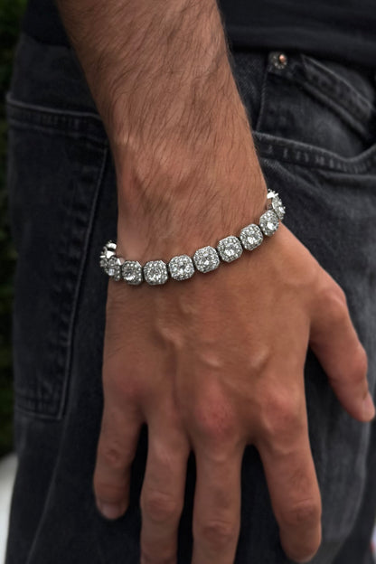 10mm Clustered Tennis Bracelet