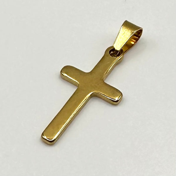 Plain Cross Pendant - Gold