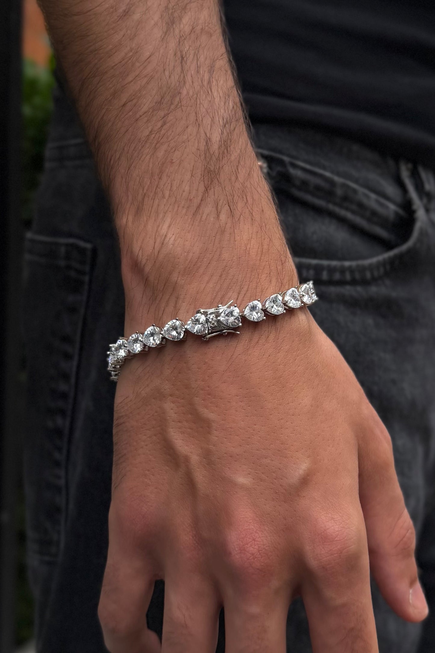 6mm Heart Tennis Bracelet