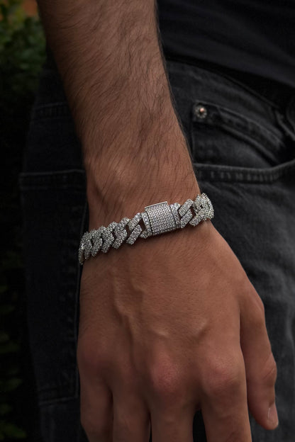 14mm Iced Prong Bracelet