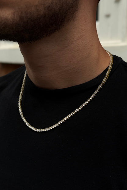 3mm Tennis Chain - Gold