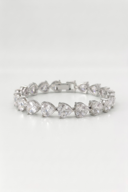 6mm Heart Tennis Bracelet