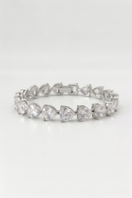 6mm Heart Tennis Bracelet