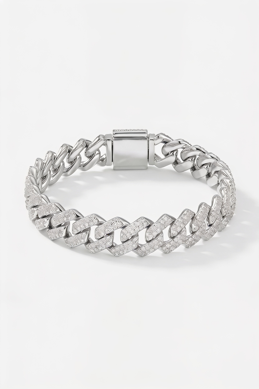 10mm Iced Prong Bracelet