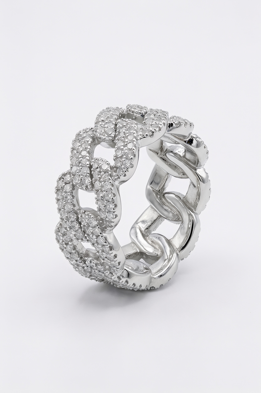 Iced Prong Ring