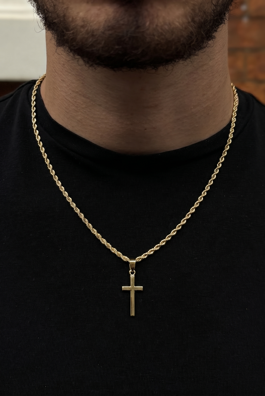 Plain Cross Pendant - Gold