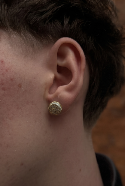Micro Clustered Iced Stud Earrings - Gold