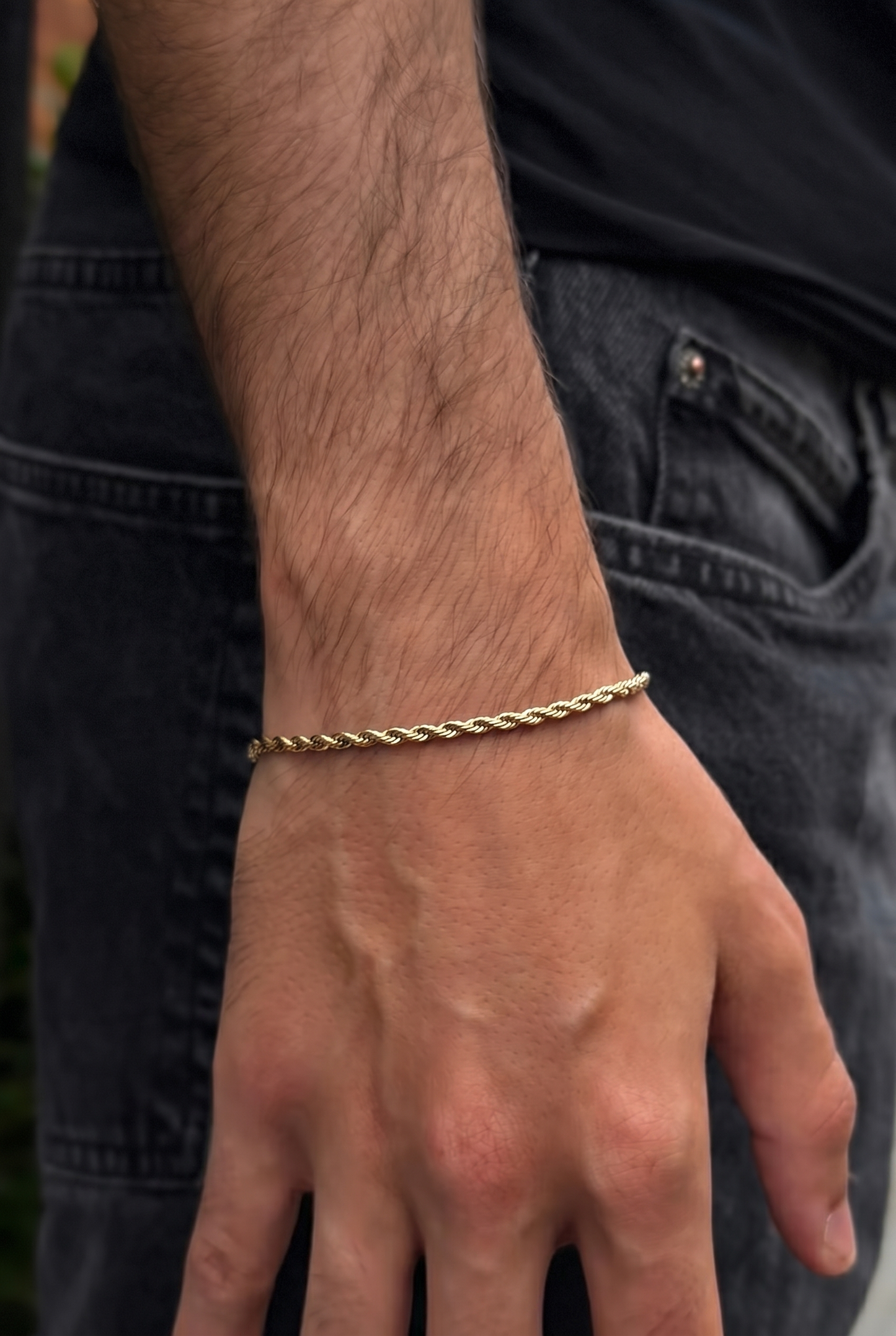 3mm Rope Bracelet - Gold
