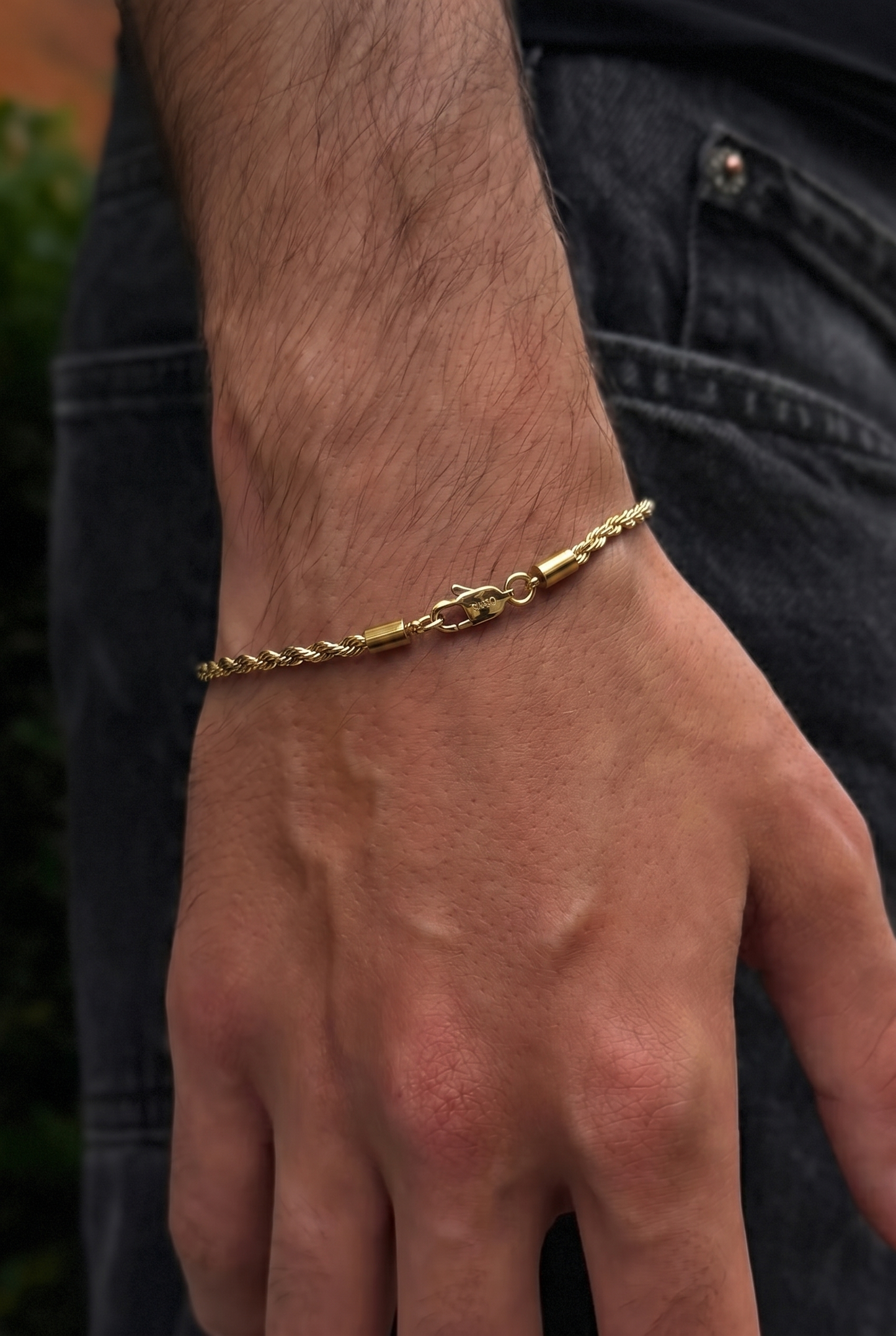 3mm Rope Bracelet - Gold