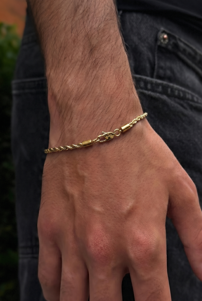 3mm Rope Bracelet - Gold