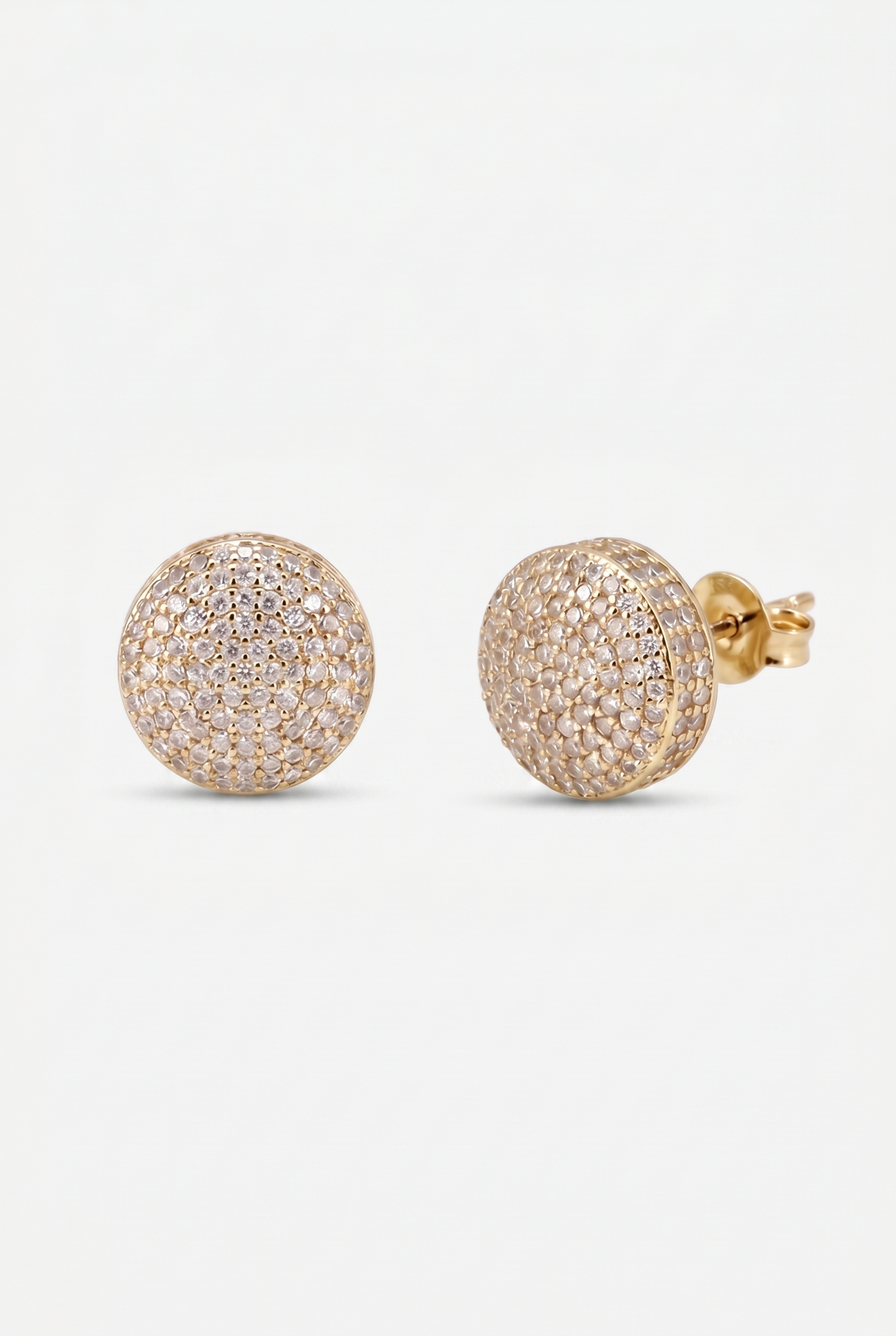 Micro Clustered Iced Stud Earrings - Gold