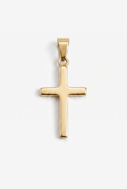 Plain Cross Pendant - Gold