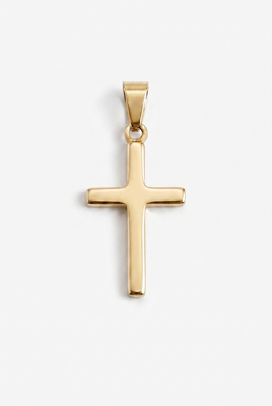 Plain Cross Pendant - Gold